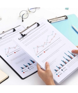 Clipboard Comix A4 Plastic Clear Grey A7644