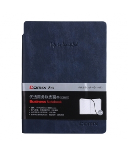 Notebook Comix A5 Ruled 98Sh Leather Supreme Blue Ecc5851
