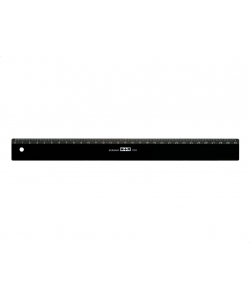 Ruler Plastic M+R 1130 0080 Size 30 Cm Black