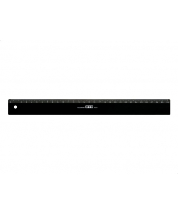 Ruler Plastic M+R 1130 0080 Size 30 Cm Black