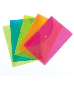 File Envelope Flexoffice A4 W/Buttom Neon Green 0.18Mm Fo-Cb