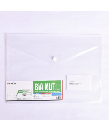 File Envelope Flexoffice A4 W/Buttom W/Name Pocket Clear 0.1