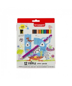 Bruynzeel Triple Colour Pencil Set | 12 Colours