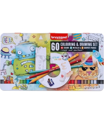 Bruynzeel Drawing And Colouring Set Small Artists | 60 Pieces