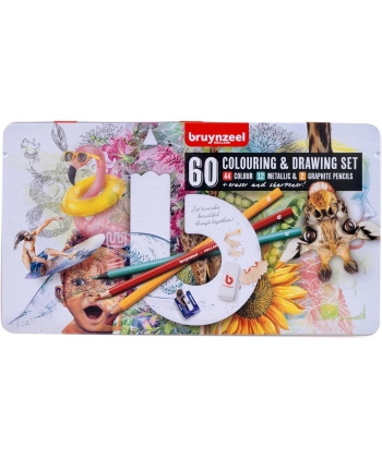 Bruynzeel Drawing and colouring set Creative Artists | 60 pieces