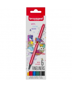 Bruynzeel Fineliner set basic | 6 colours