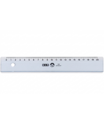 Ruler M+R Plastic 20Cm Inking Edge 1020 0000