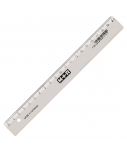 Ruler M+R Plastic 20Cm Clear Transparent 1120 0000
