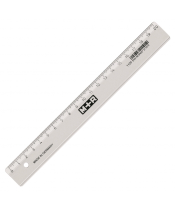 Ruler M+R Plastic 20Cm Clear Transparent 1120 0000