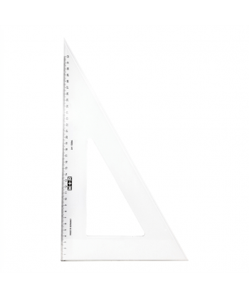 Ruler Triangular Square M+R 60 Degree 41Cm Transparent 6236 0020