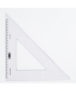 Ruler Triangular Square M+R 45 Degree 36Cm Transparent 4736 0020