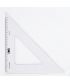 Ruler Triangular Square M+R 45 Degree 36Cm Transparent 4736 0020