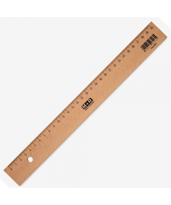 Ruler M+R Wooden 30Cm W/Metal Insert 1930 0000