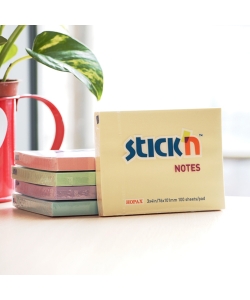 Stick Notes Stick N 76X101Mm 100Sh Pastel Yellow 21008