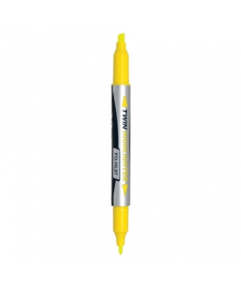 Highlighter Flexoffice Twin Yellow Fo-Hl07
