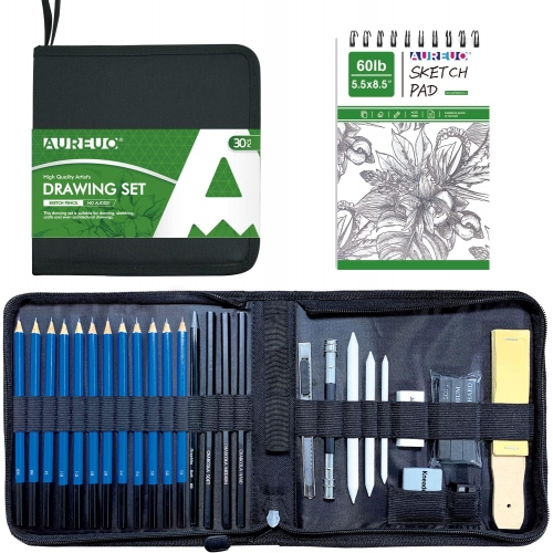 Drawing Set Phoenix Sketch Pad And Pencil Set 30/Pack