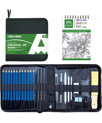Drawing Set Phoenix Sketch Pad And Pencil Set 30/Pack