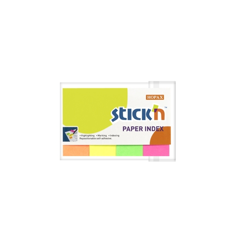 INDEX NOTES STICK N 50X20MM 200SH 4 NEON COLOR 21205