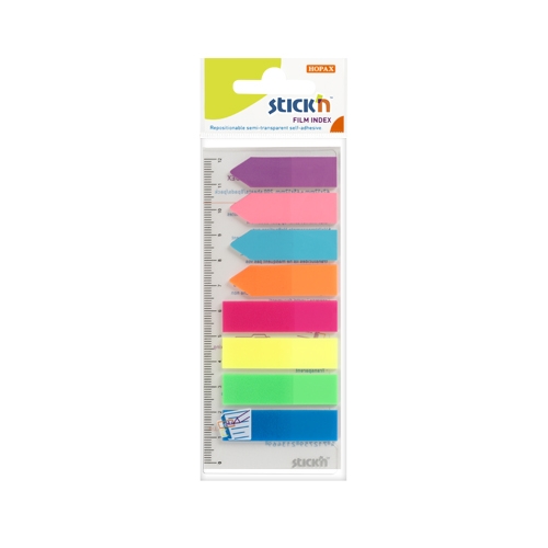 Index Film Notes Stick N 8 Neon Colors W/ Arrow 21346