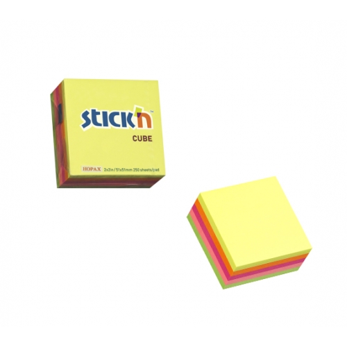 Stick Notes Stick N 50X 50Mm 250Sh 5 Neon Color 21203