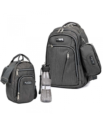 Grey Set Backpack Leopard