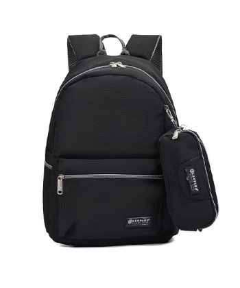 Black Set Backpack Leopard