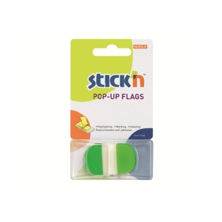 Pop-Up Flags Stick N 50 S Printed Tabs Die Cut green