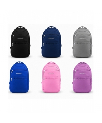 Backpack Exsport Plain Collection Multiple Comp.