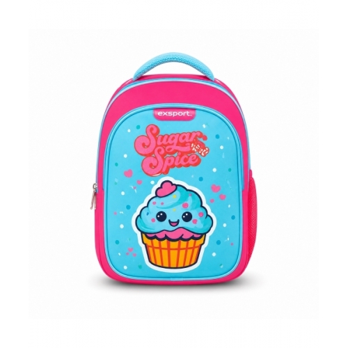 Backpack Exsport Kids Collection Cupcake Medium Multiple Comp.