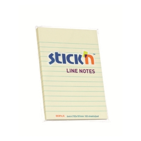 Stick Notes Stick N 152X101Mm 100S.Pas.Yellow Lines 21056