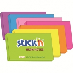 Stick Notes Stick N 76X127Mm 100Sh Neon Yellow 21135