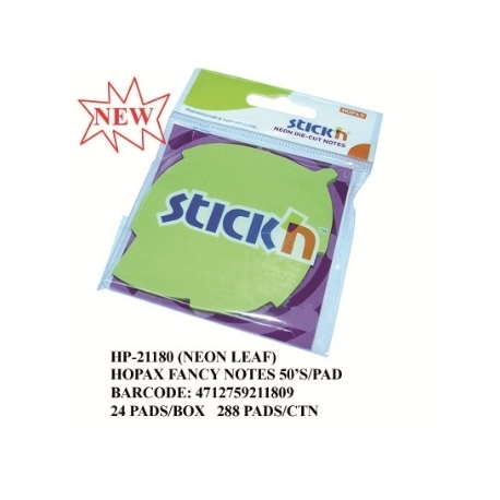 Neon Imprint Notes Stick N 76X76Mm Leaves 21180