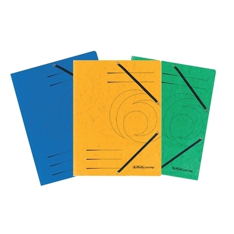 Folder W/3 Flaps And Elastic Herlitz Colorspan A4 Green 10843894