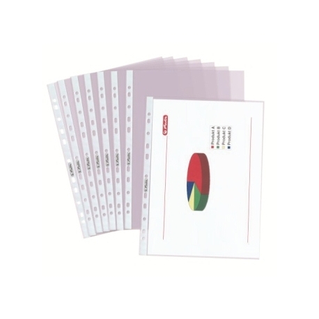 Folder Punched Herlitz A4 100/Pack Crystal Clear 05824008