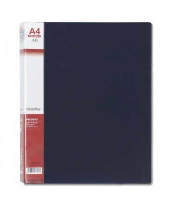 Display Book Flexoffice PP A4 40 Pockets D.Blue Fo-Db02