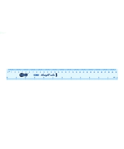 Ruler Flexoffice Plastic 30cm 12Inches Transparent Blue C-Sr03