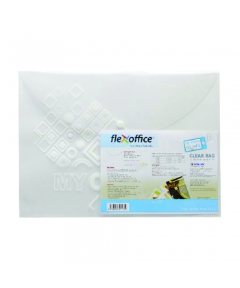 File Envelope Flexoffice F/C W/Buttom Clear 0.18mm Fo-Cbf04
