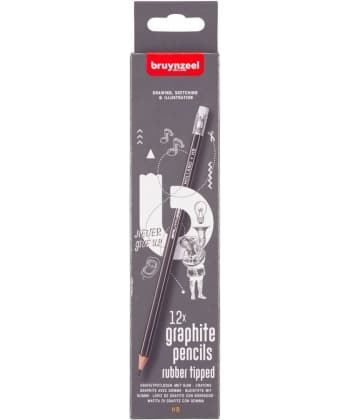 Pencil Bruynzeel Hb 12/Pack With Eraser 60211012