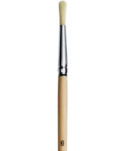 Davinci Brush Round White Bristle 128 . Size 6 - Image 2