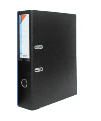 Box File Mintra Pp Fc 80Mm Mechanism With Card Holder (Plastic Lock) Black 31494