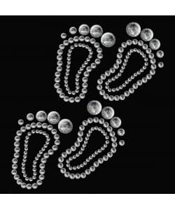 Sticker Herma Crystal Partyline Baby Feet 15387 - Image 1