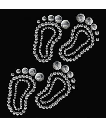 Sticker Herma Crystal Partyline Baby Feet 15387