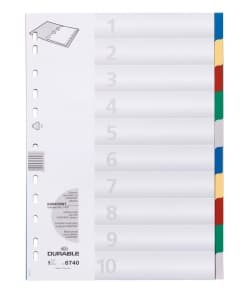 Divider Durable A4 Pp 10Tabs Assorted 6740-27 - Image 2