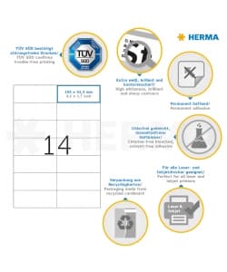 Label Herma Super Print A4  25Sh/Pack White - Image 4