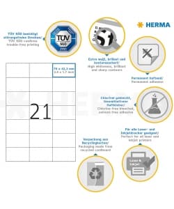 Label Herma Super Print A4  25Sh/Pack White - Image 10