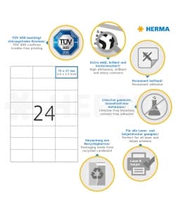 Label Herma Super Print A4  25Sh/Pack White - Image 13