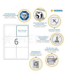 Label Herma Super Print A4 100Sh/Pack White - Image 9