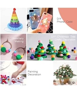 Pompoms Multicolor Craft Supplies 20mm - Image 7