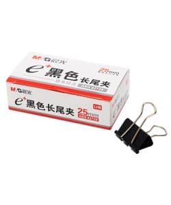 Binder Clip M&G 25Mm 12/Pack Black Abs92729 - Image 1