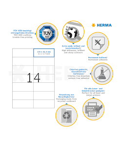 Label Herma Super Print A4 100Sh/Pack White - Image 64
